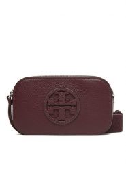 Tory Burch Torebka Mini Miller 171956 Bordowy. Czerwone listonoszki Tory Burch, bez wzorów, ze skóry, bez dodatków. Za 1,479.00 zł.