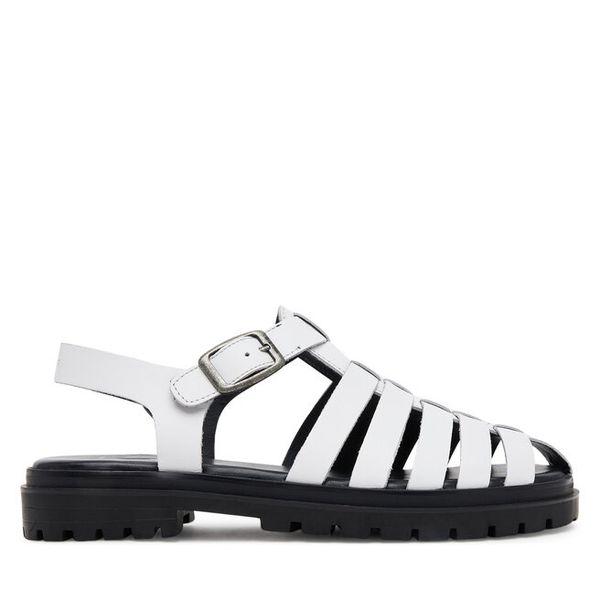 Sandały G-Star. Białe sandały G-Star, bez wzorów, retro, bez obcasa, na płaskiej podeszwie, bez zapięcia. Za 155.99 zł.