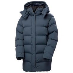 Parka dla kobiet Helly Hansen Aspire Puffy. Niebieskie parki Helly Hansen, na zimę, z kapturem. W wyprzedaży za 1,288.75 zł.