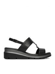 Lasocki Sandały CEO-EST-ETNA-03 Czarny. Czarne sandały Lasocki, bez wzorów, ze skóry, bez obcasa, na koturnie, bez zapięcia. Za 179.99 zł.