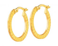 Złote kolczyki - koła, 20 mm. Żółte kolczyki Apart, złote. Za 549.00 zł.