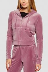 JUICY COUTURE Lawendowa bluza damska Madison Outline Hoodie, Rozmiar XS. Fioletowe bluzy Juicy Couture, s, bez wzorów, z materiału, z kapturem. Za 499.99 zł.