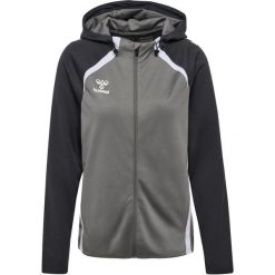 Damska bluza z kapturem na zamek Hummel Lead 2.0. Szare bluzy Hummel, bez wzorów, z dresówki, z kapturem. W wyprzedaży za 232.50 zł.