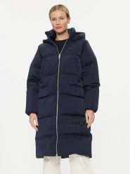 Tommy Hilfiger Płaszcz zimowy Sateen WW0WW40834 Granatowy Regular Fit. Niebieskie płaszcze TOMMY HILFIGER, na zimę, m, bez wzorów, z syntetyku, bez kaptura. Za 1,329.00 zł.