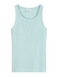 Marc O´Polo Top w kolorze turkusowym rozmiar: XL. Niebieskie koszulki polo xl, bez wzorów, z bawełny, bez kołnierzyka, bez ramiączek. Za 79.03 zł.