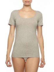 COTONELLA Koszulka w kolorze szarym rozmiar: XL. Szare bluzki COTONELLA, xl, bez wzorów, bez kołnierzyka, bez ramiączek. Za 56.66 zł.