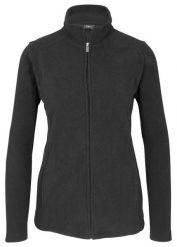 Bluza rozpinana z polaru ze stójką. Czarne bluzy bonprix, bez wzorów, z polaru, bez kaptura. Za 99.99 zł.