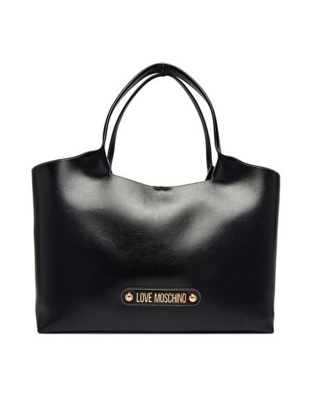 LOVE MOSCHINO Torebka JC4129PP1OLH0000 Czarny. Czarne shopper Love Moschino, bez wzorów, ze skóry, bez dodatków. Za 839.99 zł.