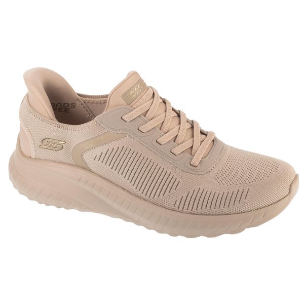 Buty sportowe Sneakersy damskie, Slip-Ins: BOBS Sport Squad Chaos - Current Muse. Brązowe obuwie sportowe Skechers, bez zapięcia, trekkingowe. Za 359.99 zł.