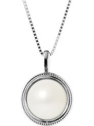 Pearl Addict Srebrny naszyjnik z zawieszką - dł. 42 cm rozmiar: onesize. Białe naszyjniki Pearl Addict, z perłą, srebrne. Za 208.99 zł.