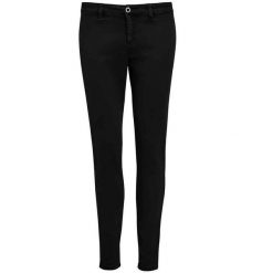 Chinosy Damskie Jules 7/8. Czarne spodnie materiałowe SOL'S, s, bez wzorów. Za 261.99 zł.