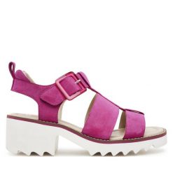 Sandały Ara. Czerwone sandały Ara, bez wzorów, sportowe, bez obcasa, na słupku, bez zapięcia. Za 409.99 zł.