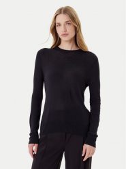 Calvin Klein Sweter LV044C339G Czarny Regular Fit. Czarne swetry Calvin Klein, m, bez wzorów, z wiskozy, bez ramiączek. Za 479.99 zł.