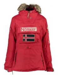 Geographical Norway Parka "Boomera" w kolorze czerwonym rozmiar: S. Czerwone parki Geographical Norway, s, z futra, bez kaptura. Za 238.84 zł.