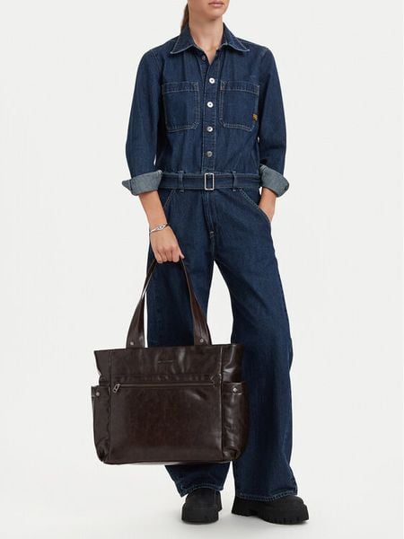 G-Star Raw Torebka C-LDA8720 Brązowy ciemny. Brązowe shopper G-Star, bez wzorów, ze skóry, bez dodatków. Za 279.99 zł.