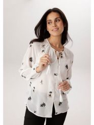 Aniston Bluzka w kolorze białym rozmiar: 42. Białe bluzki Aniston, bez wzorów, bez kołnierzyka, bez ramiączek. Za 173.99 zł.