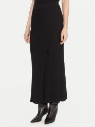 Kontatto Spódnica maxi 3M0955C Czarny Regular Fit. Czarne spódnice Kontatto, m, bez wzorów, z syntetyku, maxi. Za 489.99 zł.