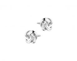 Kolczyki z białego złota z diamentami - 0,01 ct - próba 375. Białe kolczyki Apart, z diamentem, złote. Za 1,190.00 zł.