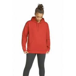 Bluza z kapturem Gildan Midweight Softstyle. Czerwone bluzy GILDAN, l, bez wzorów, z bawełny, z kapturem. Za 114.80 zł.