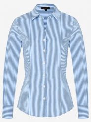 More & More Bluzka w kolorze niebiesko-białym rozmiar: 46. Niebieskie bluzki More & More, bez wzorów, z bawełny, bez kołnierzyka, bez ramiączek. Za 69.99 zł.