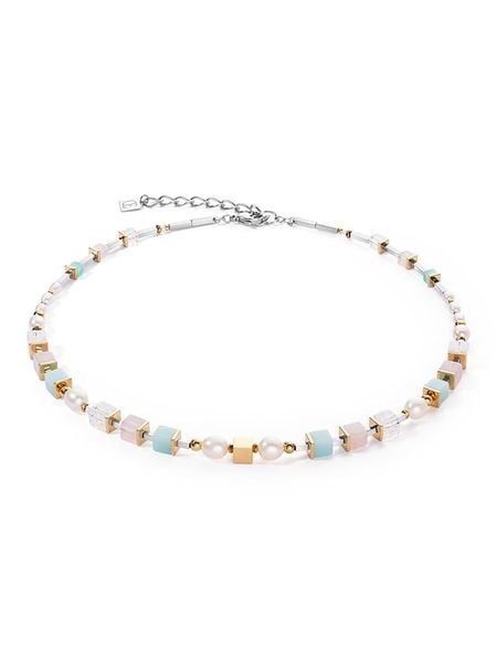 COEUR DE LION Naszyjnik z perłami - dł. 42 cm rozmiar: onesize. Szare naszyjniki COEUR DE LION, z kryształem, srebrne. Za 435.11 zł.