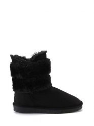 Blackfield Botki zimowe "Erie" w kolorze czarnym rozmiar: 40. Czarne botki Blackfield, na zimę, bez wzorów, z materiału, z okrągłym noskiem, bez obcasa, bez zapięcia. Za 156.98 zł.