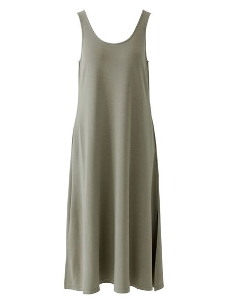 Oui Sukienka w kolorze khaki rozmiar: 36. Brązowe sukienki Oui, bez wzorów, bez kołnierzyka, bez ramiączek, midi. Za 279.95 zł.