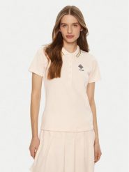 Guess Polo V5RP02 KCOK1 Écru Regular Fit. Koszulki polo Guess, s, z aplikacjami, z bawełny, bez kołnierzyka, bez ramiączek. Za 139.99 zł.