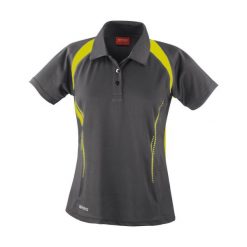 Damska koszulka polo Spiro Team Spirit. Szare bluzki SPIRO, bez wzorów, sportowe, bez kołnierzyka, bez ramiączek. Za 156.50 zł.