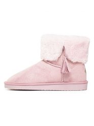 ISLAND BOOT Botki zimowe "Cinnamon" w kolorze jasnoróżowym rozmiar: 40. Różowe botki Island Boot, na zimę, bez wzorów, z materiału, bez obcasa, bez zapięcia. Za 136.45 zł.