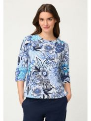 Olsen Bluza w kolorze granatowo-błękitno-białym rozmiar: 36. Białe bluzy Olsen, bez wzorów, bez kaptura. Za 111.59 zł.