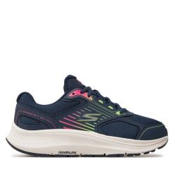 Buty do biegania Skechers. Niebieskie obuwie sportowe Skechers, bez zapięcia, do biegania. Za 299.99 zł.