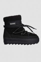 JUICY COUTURE Czarne śniegowce damskie Juicy Snow Boot, Rozmiar 37. Czarne botki Juicy Couture, bez wzorów, bez obcasa, bez zapięcia. W wyprzedaży za 349.99 zł.