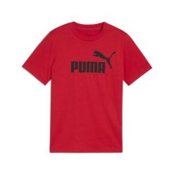 Młodzieżowa koszulka ESS z logo No. 1 PUMA For All Time Red. Czerwona bluzki Puma, m, bez wzorów, z gumy, młodzieżowe, bez kołnierzyka, bez ramiączek. Za 79.00 zł.