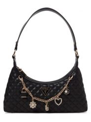 GUESS Torebka damska - Everlee Kobiety Sztuczna skóra czarny jednolity, ONE SIZE. Czarne torby na ramię Guess, z aplikacjami, ze skóry, glamour, na ramię, pikowane, bez dodatków. Za 749.95 zł.