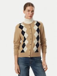 Barbour Kardigan Mariana LKN1823BE93 Beżowy Regular Fit. Brązowe kardigany Barbour, bez wzorów, z wełny. Za 699.99 zł.