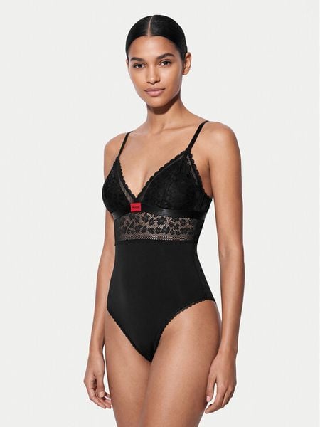 HUGO Body 50570667 Czarny Slim Fit. Czarne body Hugo, m, bez wzorów, z syntetyku. Za 349.99 zł.