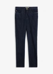 Jeansy skinny high waist. Niebieskie jeansy bonprix, bez wzorów, z podwyższonym stanem. Za 129.99 zł.