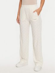 Guess Spodnie materiałowe Krissy V4BB05 KCHS2 Biały Relaxed Fit. Białe spodnie materiałowe Guess, l, z aplikacjami, z materiału. Za 219.99 zł.