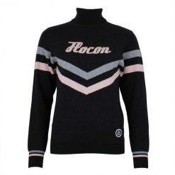 Damski sweter z golfem Peak Mountain Acioto. Czarne golfy Peak Mountain, s, bez wzorów, bez ramiączek. W wyprzedaży za 216.00 zł.