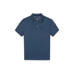 Polo TBS Timao. Niebieskie koszulki polo Tbs, l, bez wzorów, z bawełny, bez kołnierzyka, bez ramiączek. Za 250.00 zł.