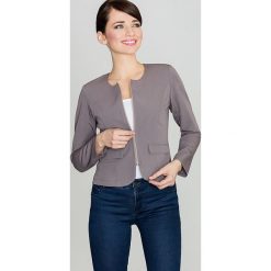 Elegancki żakiet kt054. Szare marynarki i żakiety SALE, xl, bez wzorów, eleganckie. W wyprzedaży za 69.00 zł.