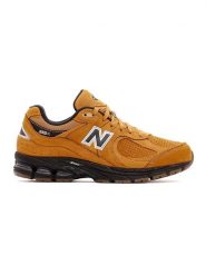 New Balance Skórzane sneakersy "M2002" w kolorze jasnobrązowym rozmiar: 37,5. Brązowe obuwie sportowe New Balance, z materiału, bez zapięcia. Za 387.44 zł.