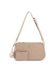 Beverly Hills Polo Club Torebka BHPC-W-03-A23 Beżowy. Brązowe torebki klasyczne Beverly Hills Polo Club, bez wzorów, z materiału, bez dodatków. Za 159.99 zł.