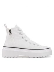 Converse Trampki Chuck Taylor All Star Lugged Lift Hi A03012C Biały. Białe trampki Converse, bez wzorów, z materiału, bez zapięcia. Za 199.99 zł.