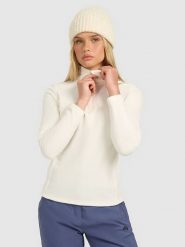 4F Bluza polarowa w kolorze kremowym rozmiar: M. Brązowe bluzy 4f, m, bez wzorów, z polaru, bez kaptura. Za 65.38 zł.