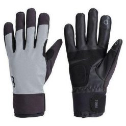 Odblaskowe rękawice zimowe BBB Cycling ColdShield. Szare rękawiczki BBB CYCLING, bez wzorów, sportowe. Za 238.50 zł.
