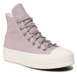 Buty do chodzenia damskie Converse Chuck Taylor All Star Lift Platform Canvas. Fioletowe obuwie sportowe Converse, z materiału, bez zapięcia, trekkingowe. W wyprzedaży za 250.35 zł.
