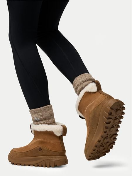 Columbia Śniegowce Snowtrot Ease Boot 2165891 Brązowy. Brązowe trapery i śniegowce Columbia, ze skóry. Za 479.99 zł.