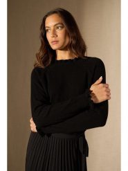 Perfect Cashmere Kaszmirowy sweter "Arlenia" w kolorze czarnym rozmiar: XL. Czarne swetry Perfect Cashmere, xl, bez wzorów, z kaszmiru, bez ramiączek. Za 277.36 zł.